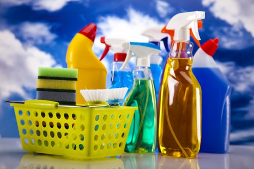 Office cleaners in Bow maintaining a tidy corporate workspace