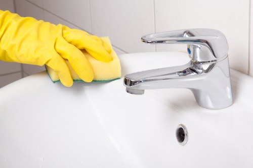 Eco-friendly office cleaning in Bow with sanitized work areas