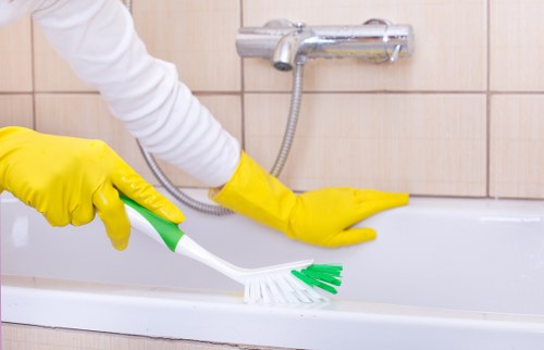 Customer choosing a secure Bow oven cleaning payment method